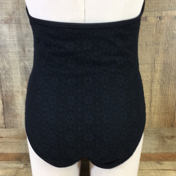 NWT Mossimo Swim Black One Piece Swimsuit Womens Large Halter - Picture 7 of 15